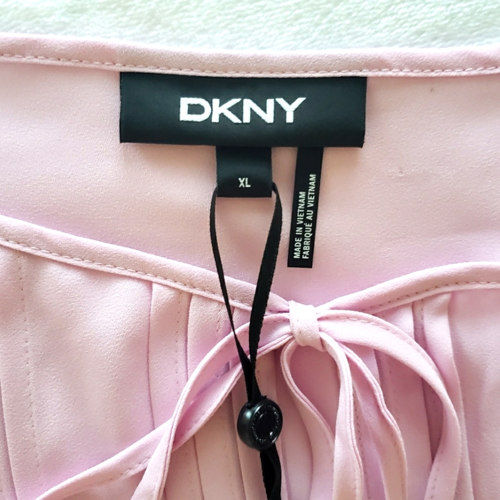 DKNY Pink Lavender Short-Sleeve Blouson Top--XL - Picture 2 of 12